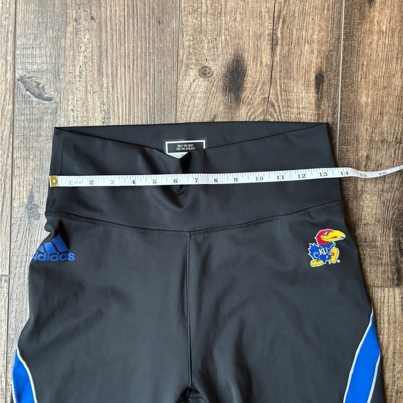 Adidas Prime Green Aeroready KU Jayhawk Black Leggings Women's Size Large Tall - Picture 11 of 12